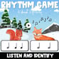 Half Notes Music Review Practice Game - Listen Read Rhythms PDF
